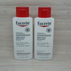 2x Eucerin Original Healing Lotion For Extremely Dry Skin Fragrance Free 8.4oz
